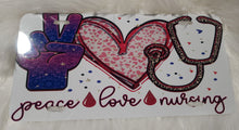 Load image into Gallery viewer, Peace Love and Nursing license plate