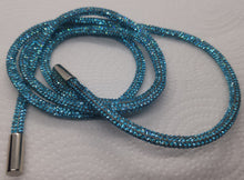 Load image into Gallery viewer, SW Teal Rhinestone Hoodie String