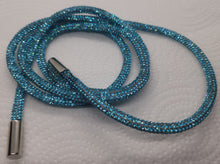 Load image into Gallery viewer, SW Teal Rhinestone Hoodie String