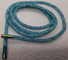 Load image into Gallery viewer, SW Teal Rhinestone Hoodie String