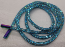 Load image into Gallery viewer, SW Teal Rhinestone Hoodie String