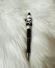 Load image into Gallery viewer, Smiling Panda Bear Beaded Retractable Pen