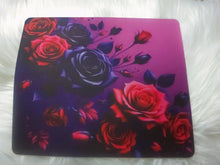 Load image into Gallery viewer, Red and Black Roses Mouse Pad 9.5 x 7.9"