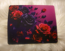 Load image into Gallery viewer, Red and Black Roses Mouse Pad 9.5 x 7.9"