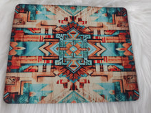 Load image into Gallery viewer, Intricate Watercolor Aztec Wood Design Mouse Pad 8.7 x 7"