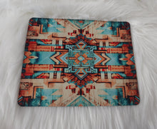 Load image into Gallery viewer, Intricate Watercolor Aztec Wood Design Mouse Pad 8.7 x 7"