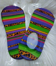 Load image into Gallery viewer, Serape and Leopard Print Handmade, Unisex No-Show Socks