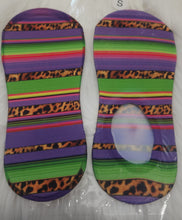 Load image into Gallery viewer, Serape and Leopard Print Handmade, Unisex No-Show Socks