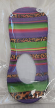 Load image into Gallery viewer, Serape and Leopard Print Handmade, Unisex No-Show Socks