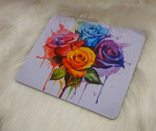 Load image into Gallery viewer, Multicolor Dripping Roses Mouse Pad 9.5 x 7.9" or 8.7 x 7"