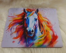 Load image into Gallery viewer, Paint Splatter White Horse Mouse Pad 9.5 x 7.9"