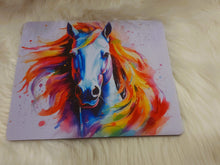 Load image into Gallery viewer, Paint Splatter White Horse Mouse Pad 9.5 x 7.9"