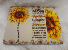 Load image into Gallery viewer, Sunflower To My Mom Design Mouse Pad 8.7 x 7"