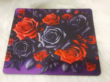 Load image into Gallery viewer, Gothic Black and Red Roses Design Mouse Pad 9.5 x 7.9"
