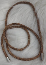 Load image into Gallery viewer, Copperhead Brown Rhinestone Hoodie String