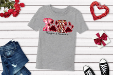 Load image into Gallery viewer, XOXO - Hugs and Kiss with Paw Prints Tee