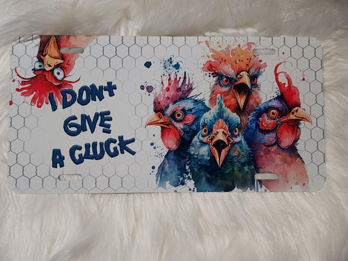 I don't give a cluck license plate