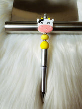 Load image into Gallery viewer, Happy Cow Beaded Retractable Pen
