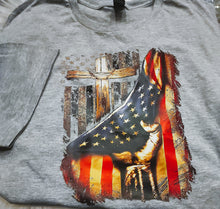 Load image into Gallery viewer, Your Faith is the Core of your Patriotism Tee
