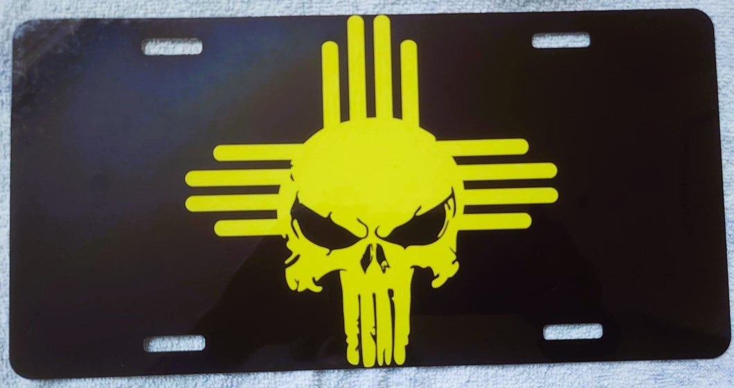 New Mexico Zia - Punisher Center License Plate