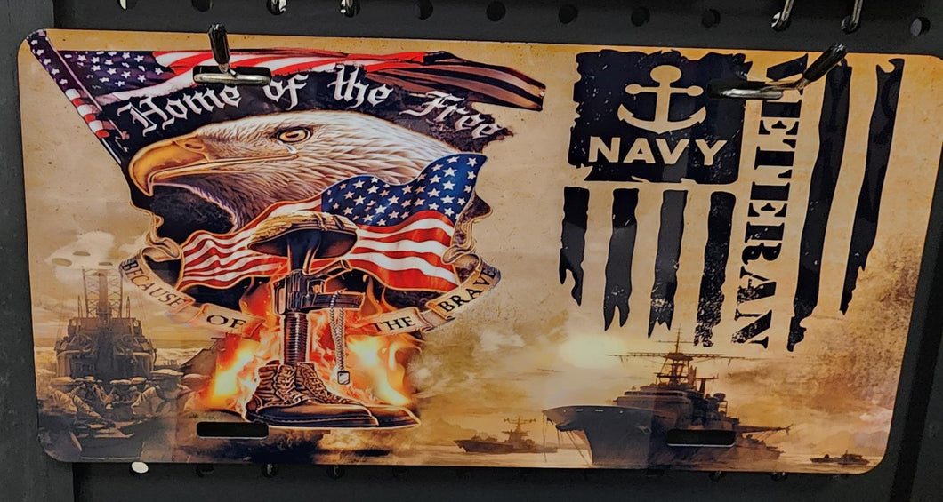 U.S. Navy Veteran License Plate