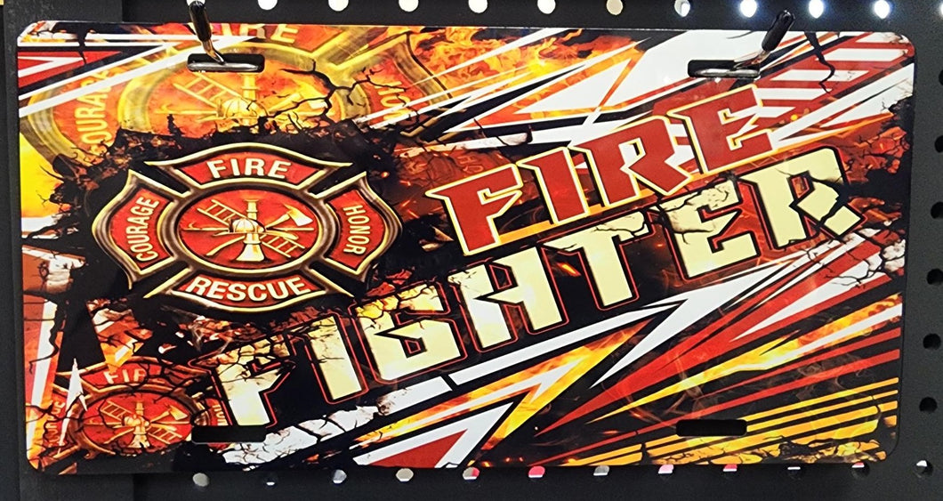 Fire Fighter License Plate