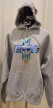 Load image into Gallery viewer, New Mexico Zia with Chameleon Cholo center Hoodie
